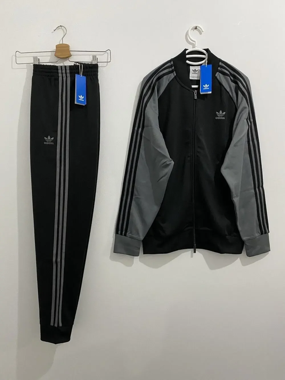 Adidas Originals Classics Superstar Tracksuit Black Grey Size XL